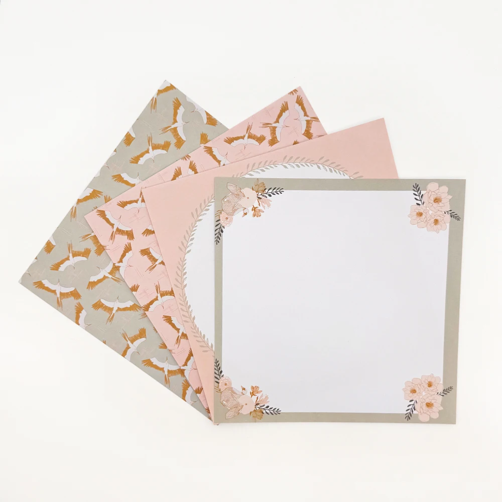 Creative Path 6 Zoll Scrapbooking-Dekorpapier mit Herbstblumenmuster, Journaling-Hintergrundpapier für Origami, DIY-Kartenherstellung – Detail 4