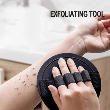 Spazzola da bagno esfoliante per il corpo: scrubber circolare per la rimozione della pelle morta, strumento per la doccia indolore, asciugamano da bagno idratante, cura della pelle