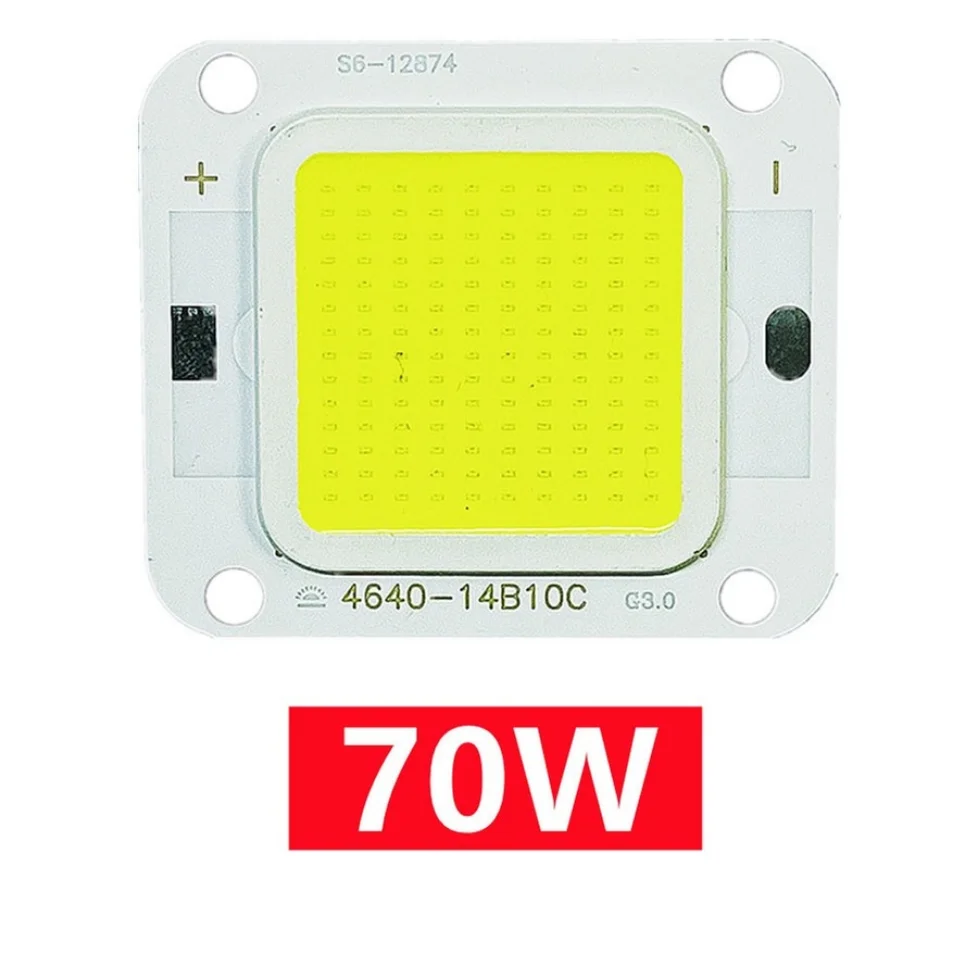 LED COB 칩 10W 20W 40W 50W 60W 70W 높은 전원 DC27-36V 다이오드 LED 램프 구슬 홍수 빛 스포트 라이트 전구 DIY
