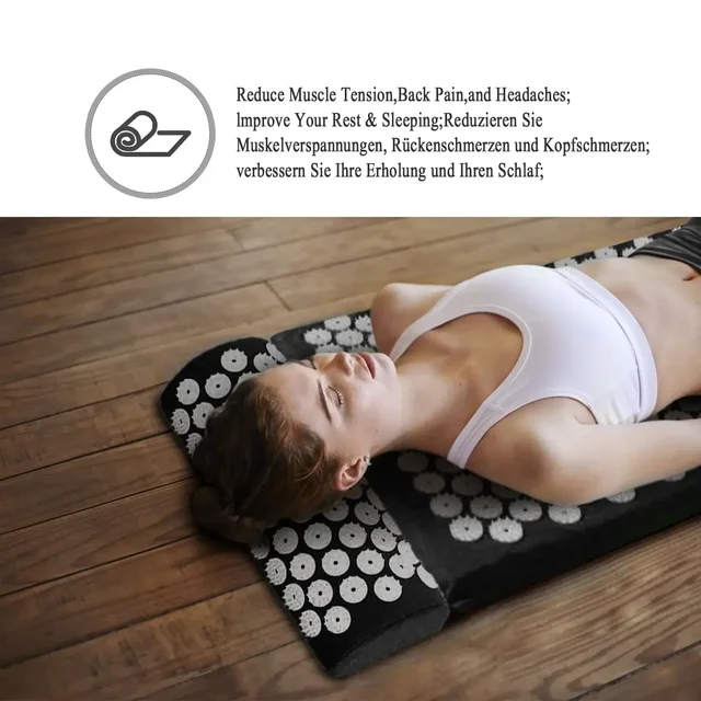 1PC/SET Massager Cushion Acupressure Mat Pillow Relieve Stress Back Pain Massage for Acupuncture Yoga Muscle Relaxation 4