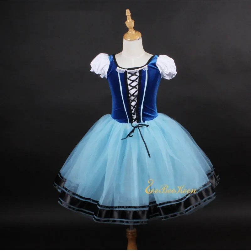 

Профессиональный Длинный балетный костюм-пачка для взрослых, ярко-голубое балетное платье, необычная балерина, детская одежда, одежда для балета, танцевальная одежда для девочек
