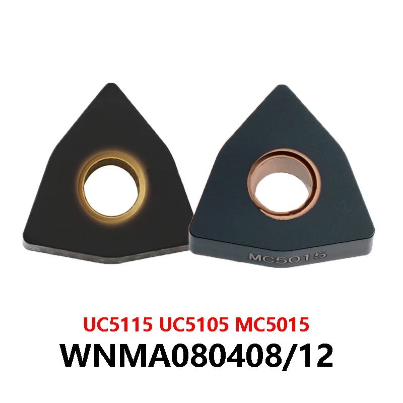 

100% Original WNMA080408 UC5115 MC5015 WNMA080412 UC5105 Carbide Inserts For Cast Iron Lathe Cutter WNMA 080408 080412 10pcs/box