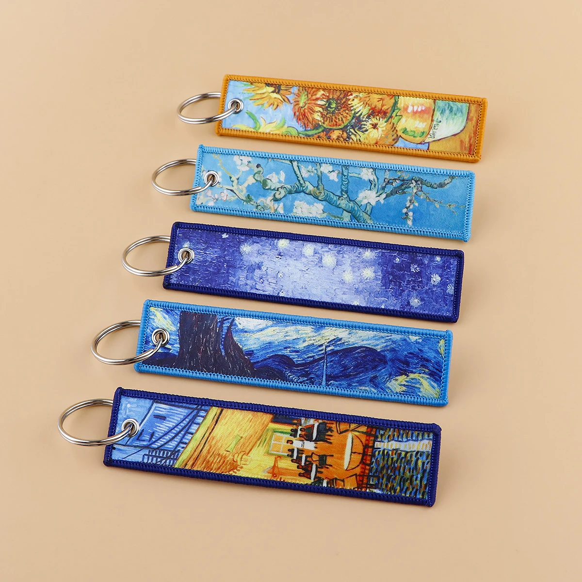 1 stücke Van Gogh Kunst Schlüssel Tag Auto Schlüsselanhänger für Frauen Schlüssel Ring Mode Schmuck Zubehör Geschenke llaveros – Detail 7