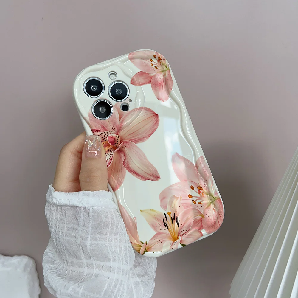 Charming Blue Pink Lily Phone Case Cover