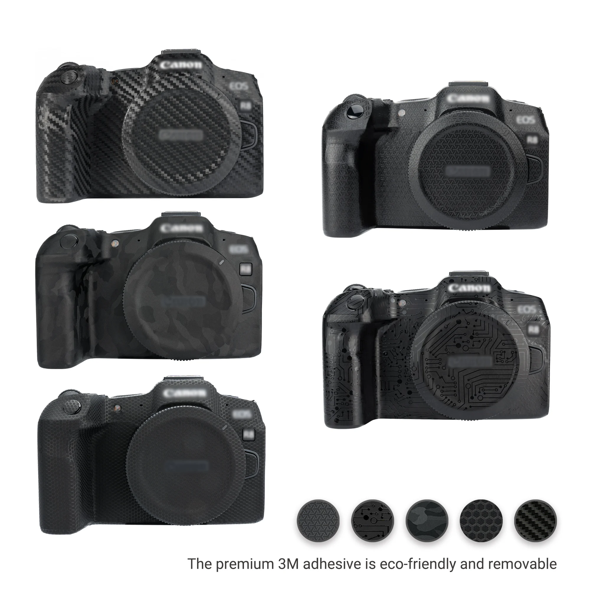 Jjc Eos r8 Corpo da Câmera Adesivo Protective Skin Film Kit para Canon Eos r8 Anti-scratch Film Câmera 3m Sticker Sombra Negra