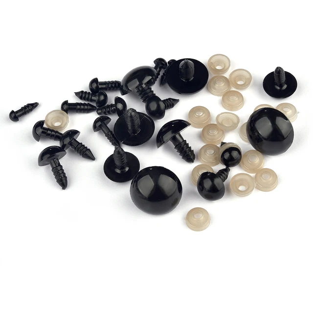 Black Safety Eyes Plastic Amigurumi Toy  100pcs Black Plastic Safety Eyes  Toys - Diy Craft Supplies - Aliexpress