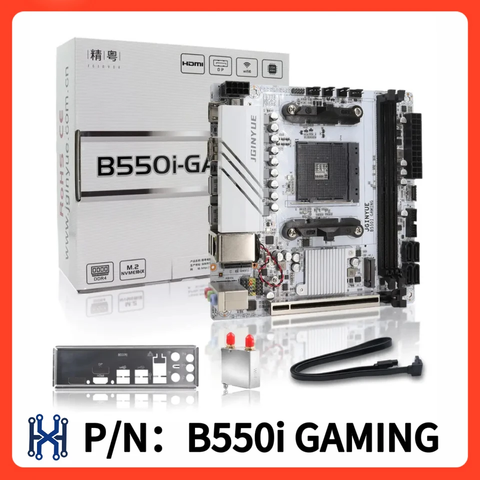 100% new JGINYUE B550i Motherboard AM4 mini lTX supports Ryzen