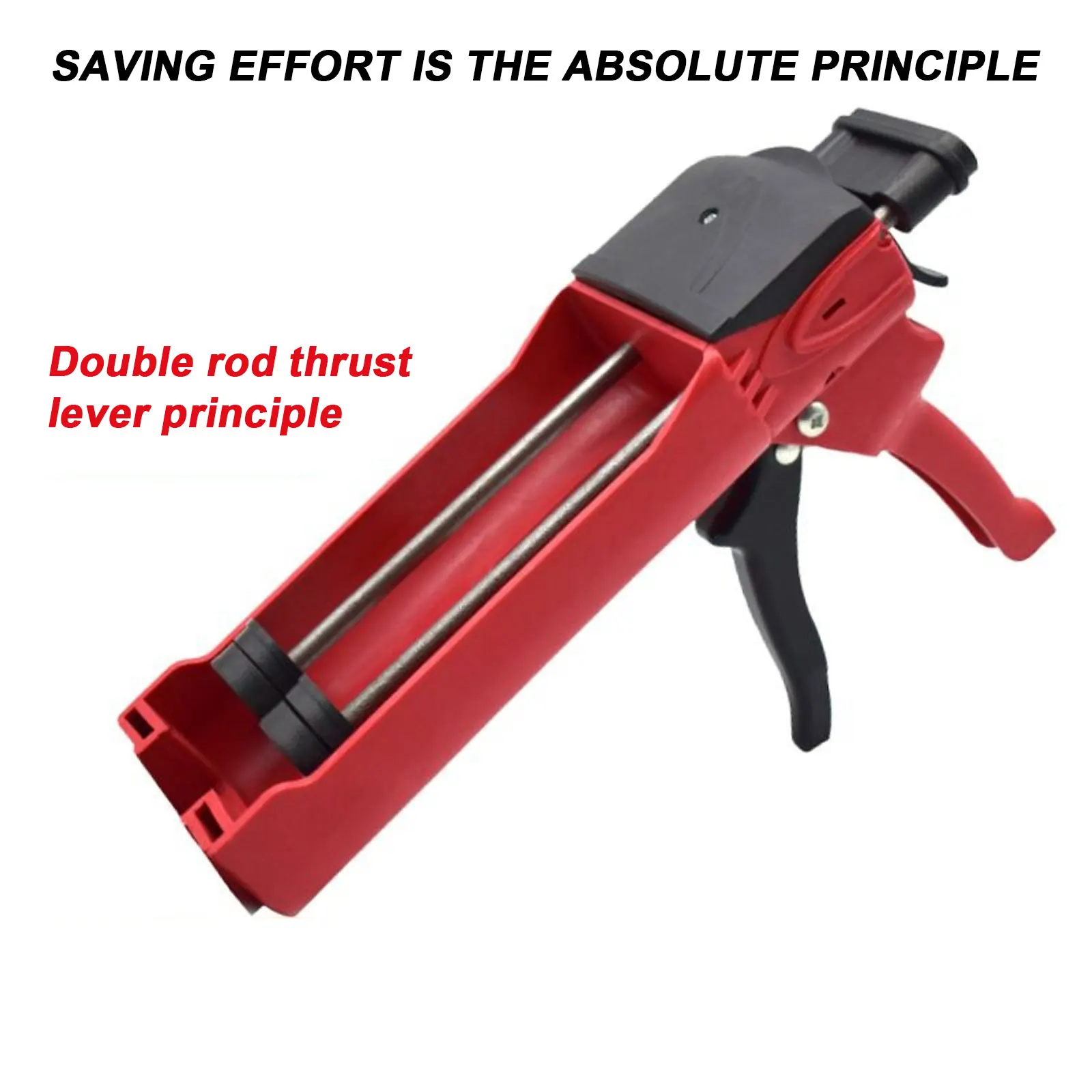 400ml Plastic + Steel Dual Applicator Hydraulic Manual Glue Gun Caulk Gun for Ceramic Tile Seam Home Repair Tool caulking tools caulking gun nozzles caulking gun