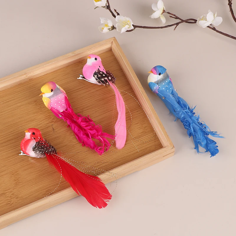 Random Artificial Birds Fake Foam Animal Simulation Feather Birds Models DIY Wedding Home Garden Ornament Decoration garden decoration animal ornaments artificial feather bird decoration