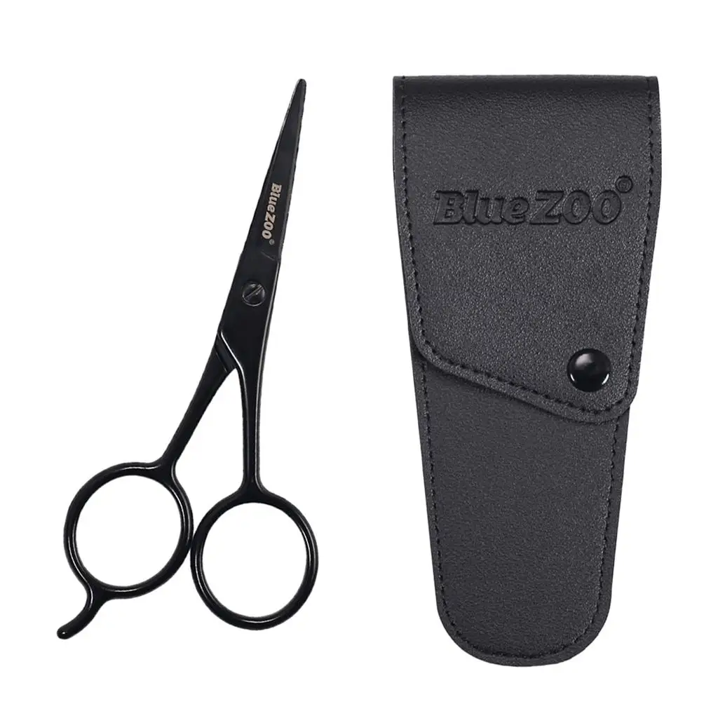 Stainless Steel Barber Beard Beauty Mustache Eyebrow Nose Trimming Scissor Clippers Grooming Styling Tool 5