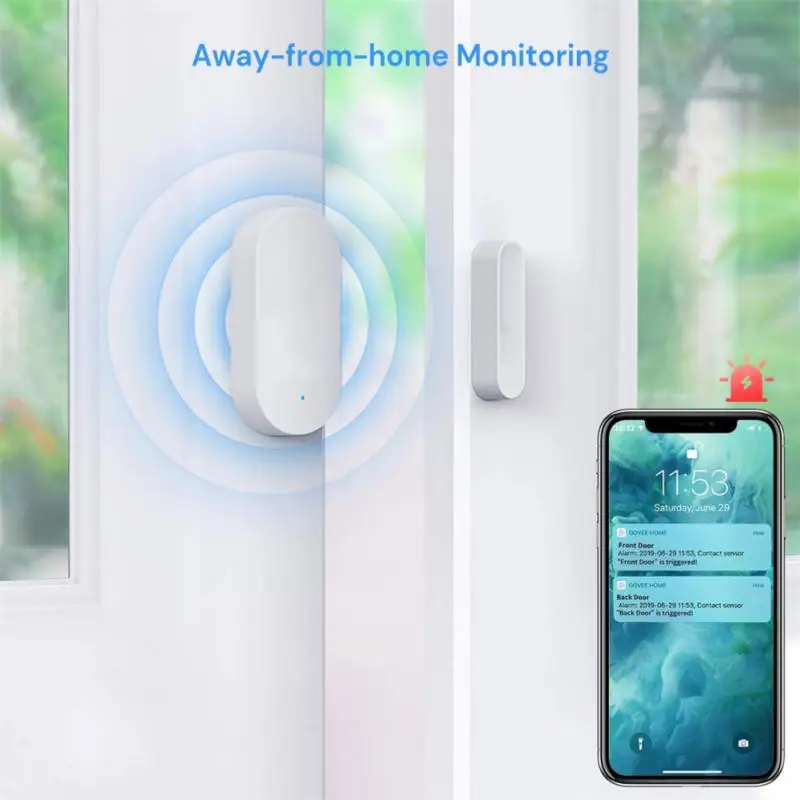 Tuya Zigbee3.0 문짝 창 센서, 스마트 홈 문짝, 개방형 폐쇄 감지기, 알렉사 홈용 보안 경보, 허브 필요