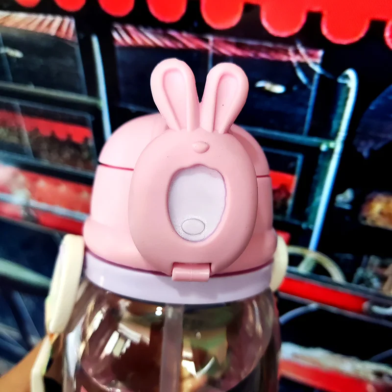 600ml Baby Feeding Cup with Straw Children Learn Feeding Drinking Bottle Kids Training Cup with Straw