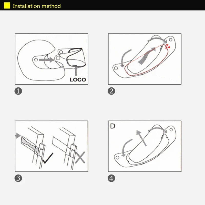 Helmet Film Fog-Resistant Motorcycle Helmet Visor Universal Clear Guards Patch Shield for FF353/FF328/FF390/FF800/FF397