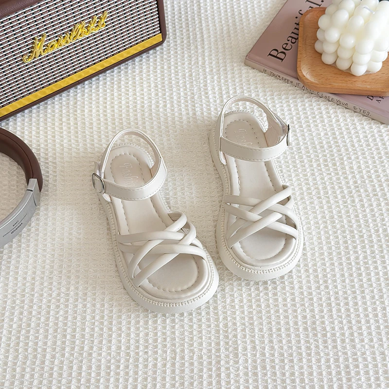 Girls Summer Gladiator Sandals Kids Beach Shoes