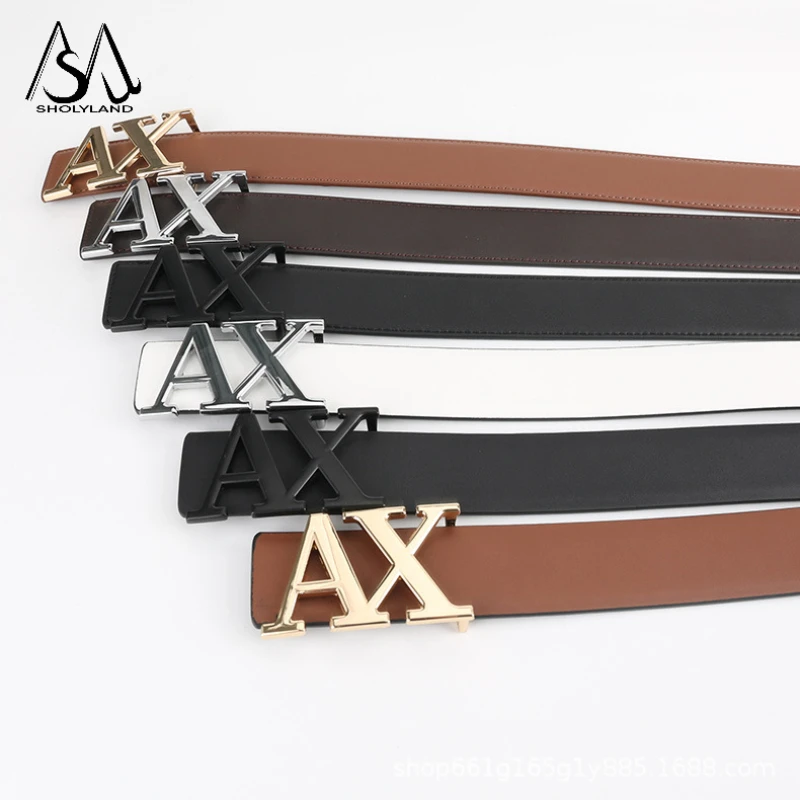 New Trend Fashion Men's Luxury Leather Designer Belt – Vintage Wide Strap