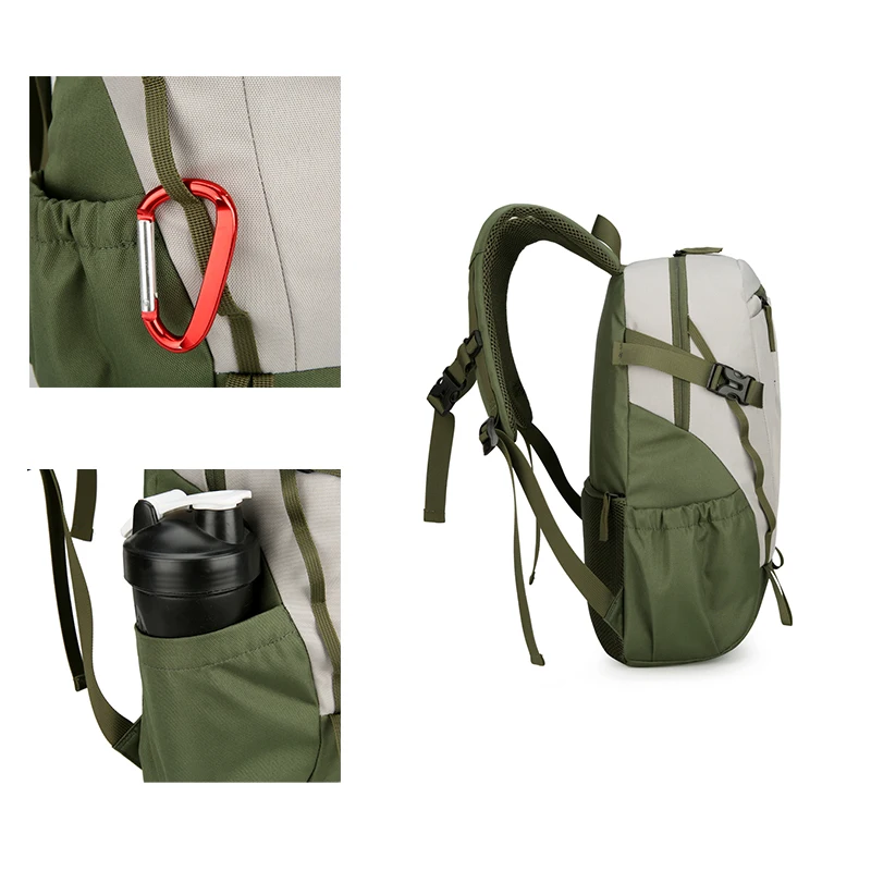 VC Contrasting Color Hiking Backpack for Outdoor Travel Waterproof Lightweight Men's Backpack Daily Versatile Backpack Unisex 4