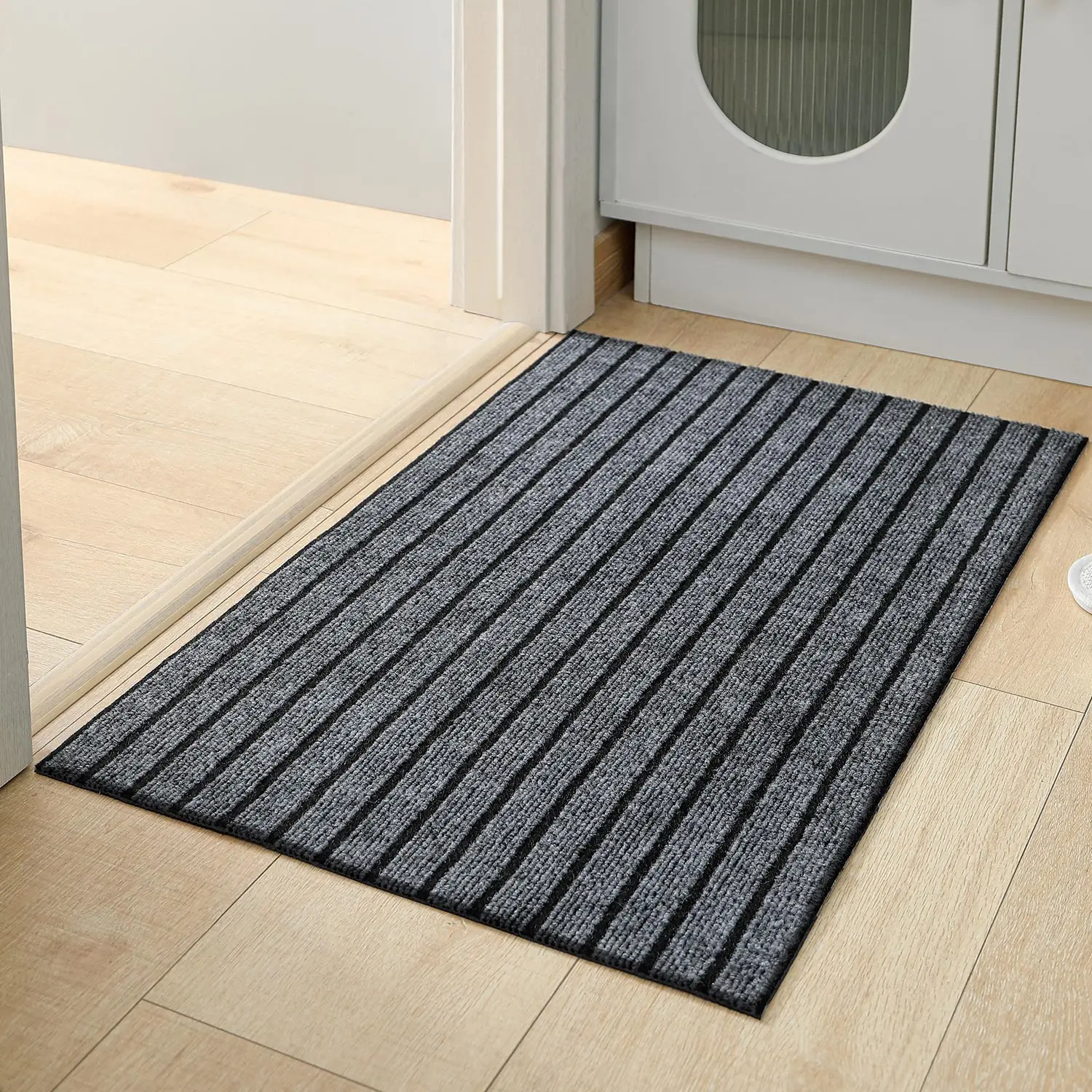 Modern Minimalist Square Floor Mat – Durable, Stain/Fade Resistant, Non-Slip Rubber Backing, Machine Washable for Indoor/Outdoor BEST SELLERS
