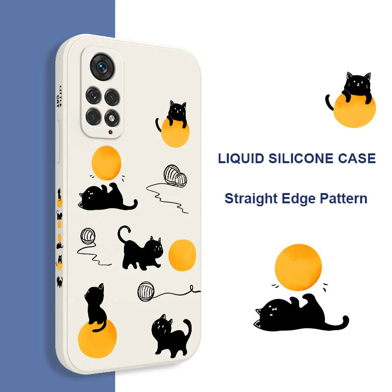 Cat Playing Rope Phone Case - Adorable Feline Design Protective Cover