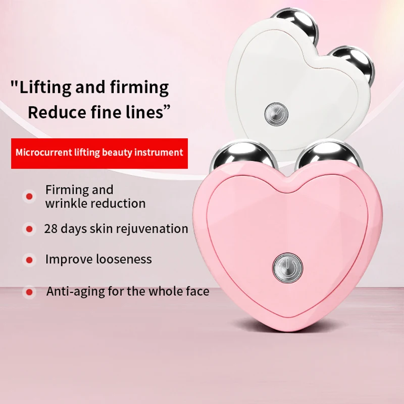 Facial massager facial beauty instrument Microcurrent Face Lifting Roller Massager with Gel Anti-Wrinkle Skin Tightening Rejuvenation Product Slimming Facial Beauty Care
