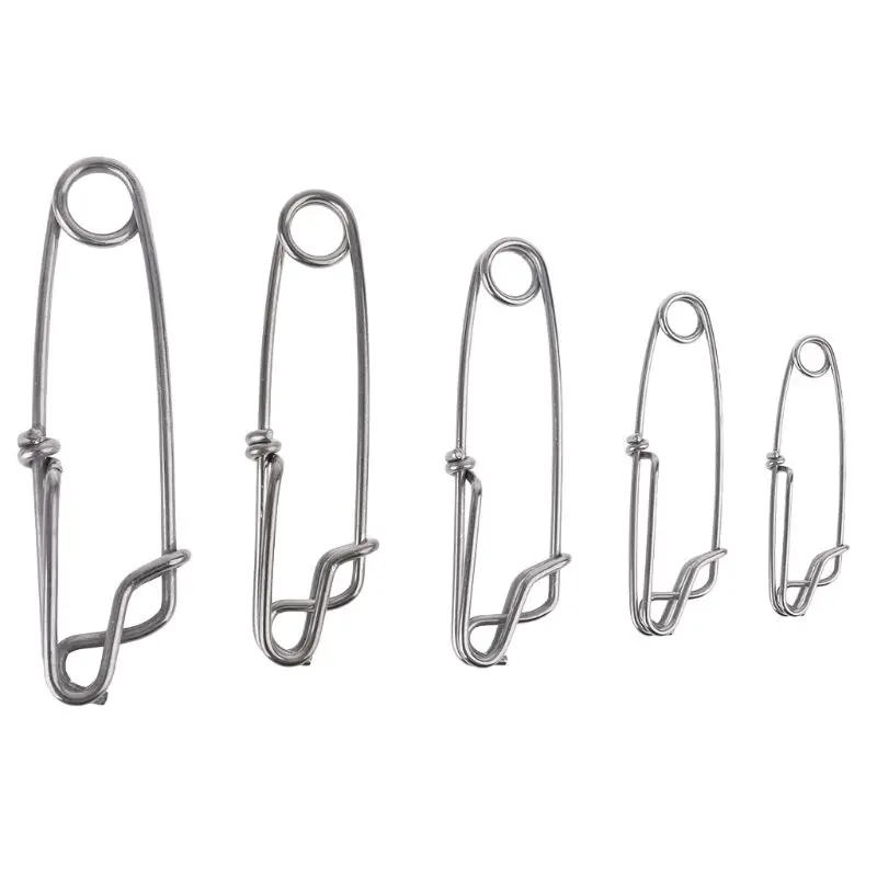 5Pcs/Pack Long Line Clips Stainless Steel Swivel Longline Branch Hanger Tuna Fishing Connectors Accessories