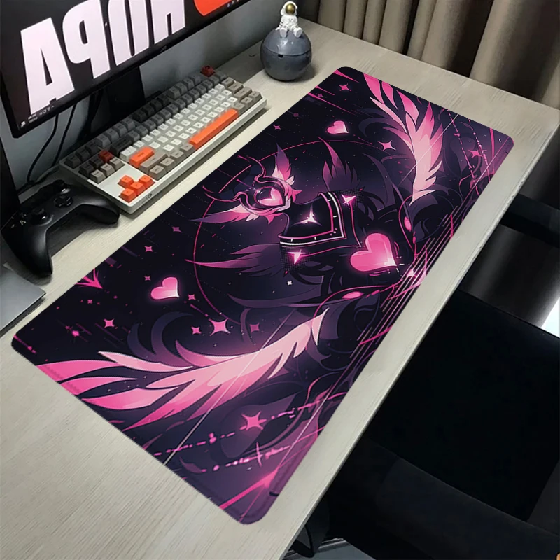 

XXL Rubber Desk Mat Kawaii Magic Badge Mousepad Mouse Pad Gaming Accessory Pc Gamer Carpets Computer Locking Edge Keyboard Mats