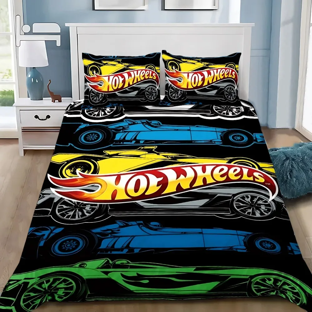 Cars Duvet Cover Bedding Set – Wheels Design for Kids & Adults 5
