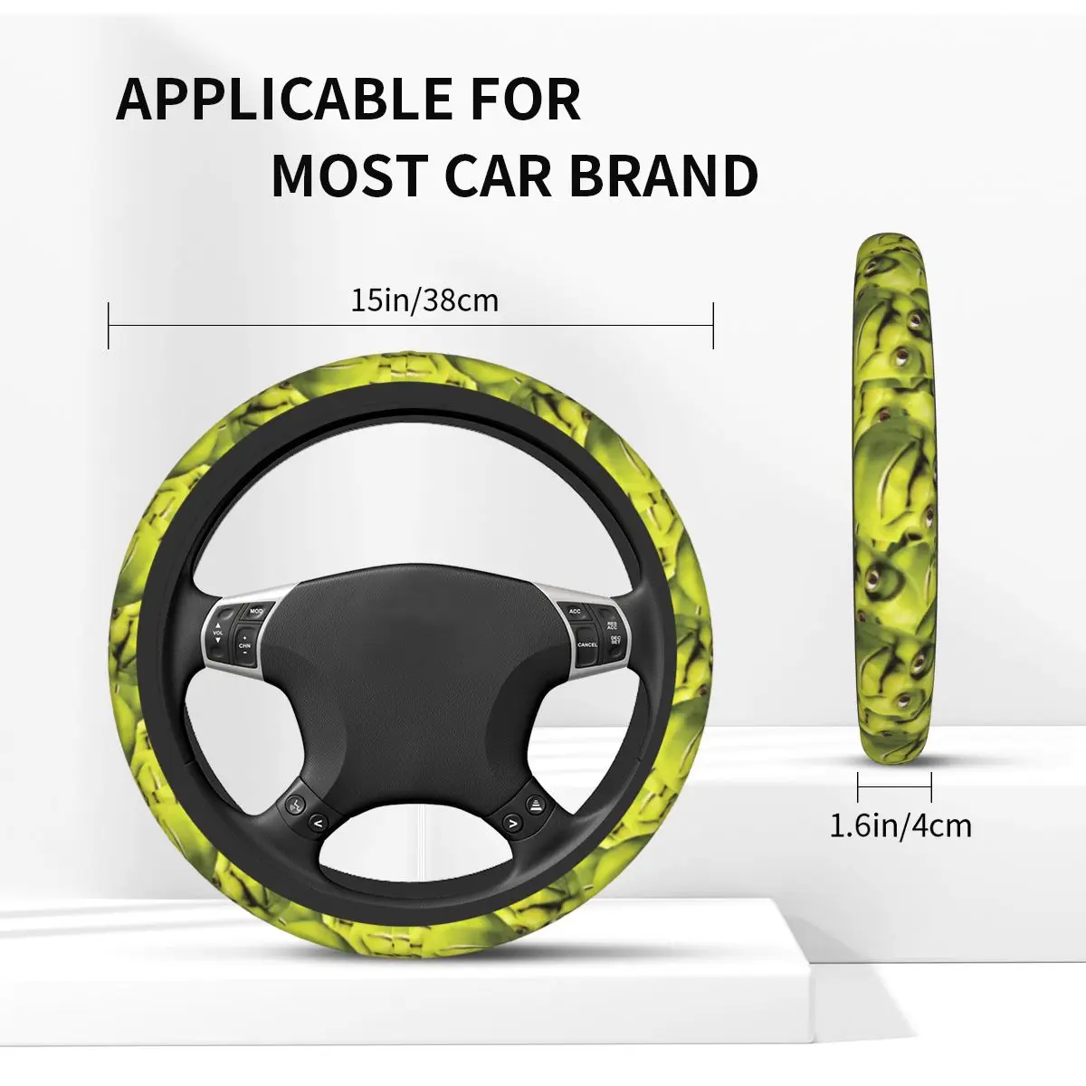 Shrek Meme Collage Steering Wheel Cover - Universal Elastic Car Accessory