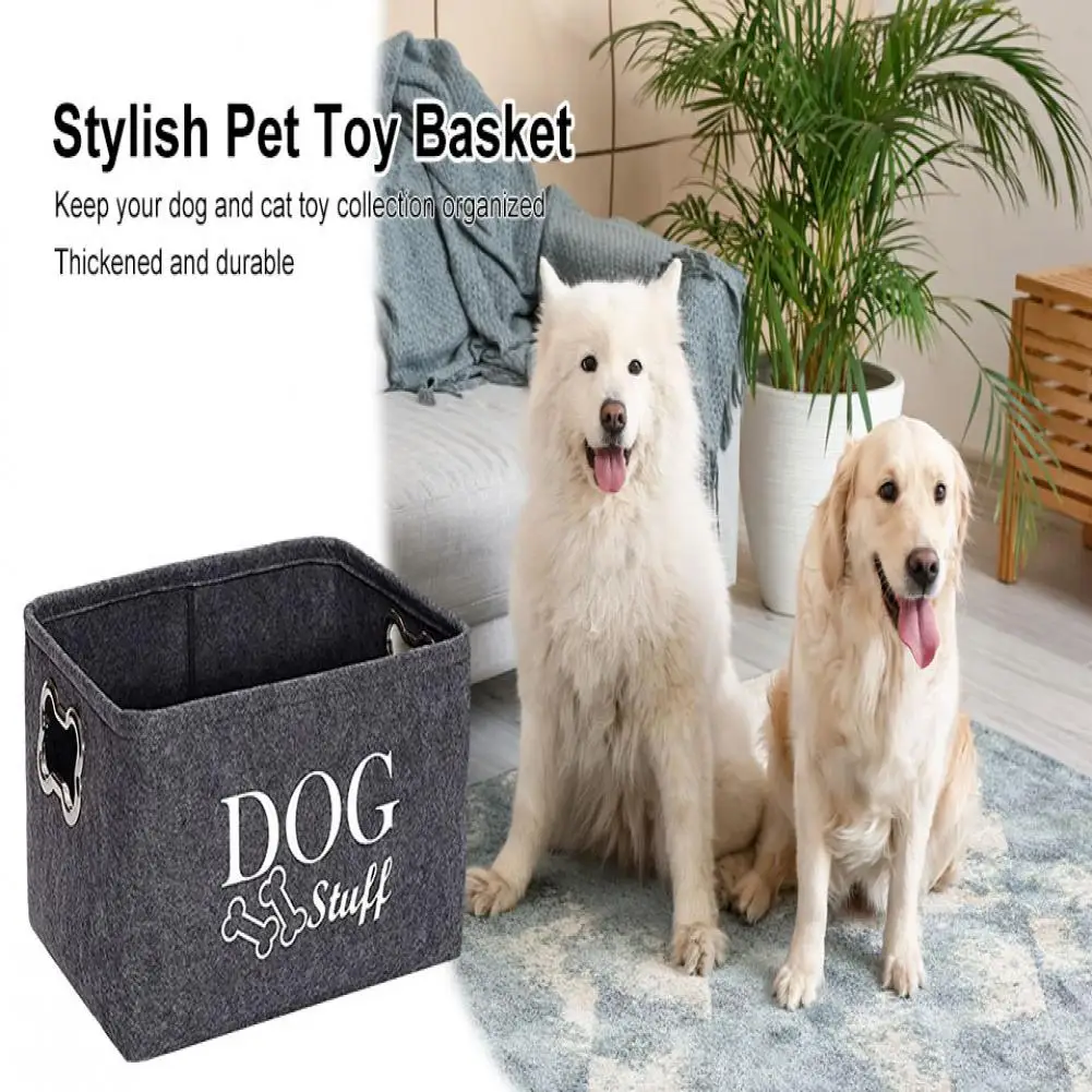 Title 1, Pet Toy Basket Pet Storage Box With Handle Conv...