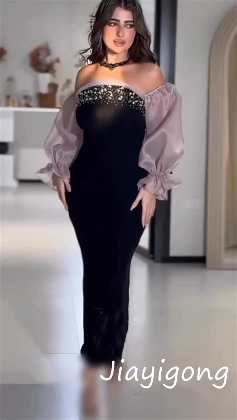 تخصيص رائعة جيرسي مطرزة الطية مستقيم خارج على الكت...