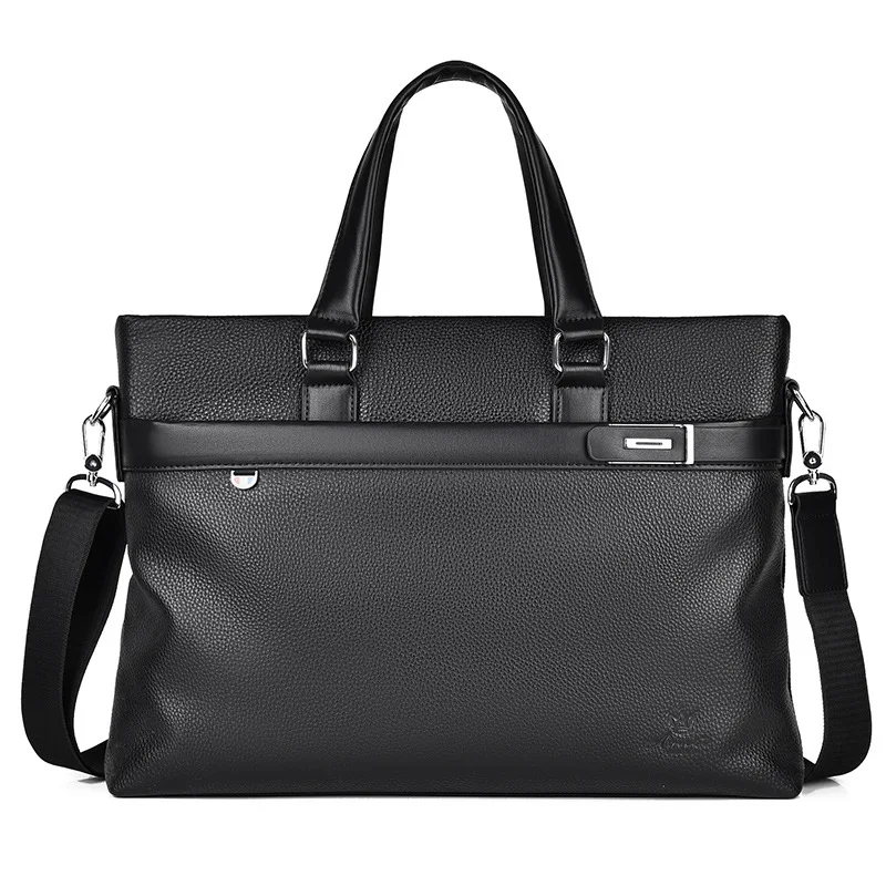 Genuine Top Layer Cowhide Men's Briefcase Large Capacity Document Bag New Computer Bag Shoulder Bag