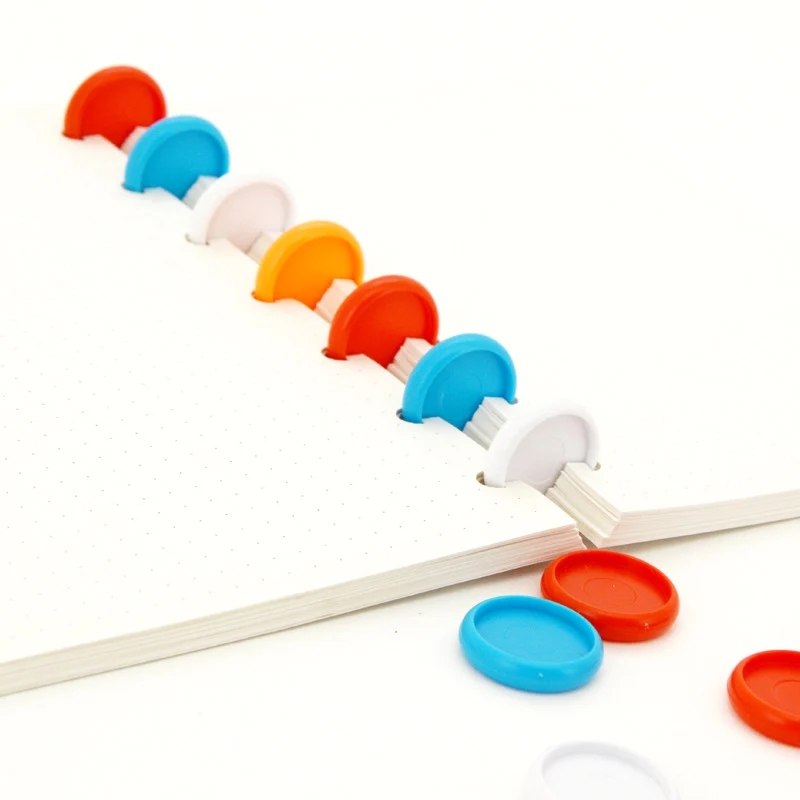 500pcs Transparent Plastic Binding Rings for Discbound Discs Notebook Planner Loose-leaf Mushroom Hole Binding Accessories 4