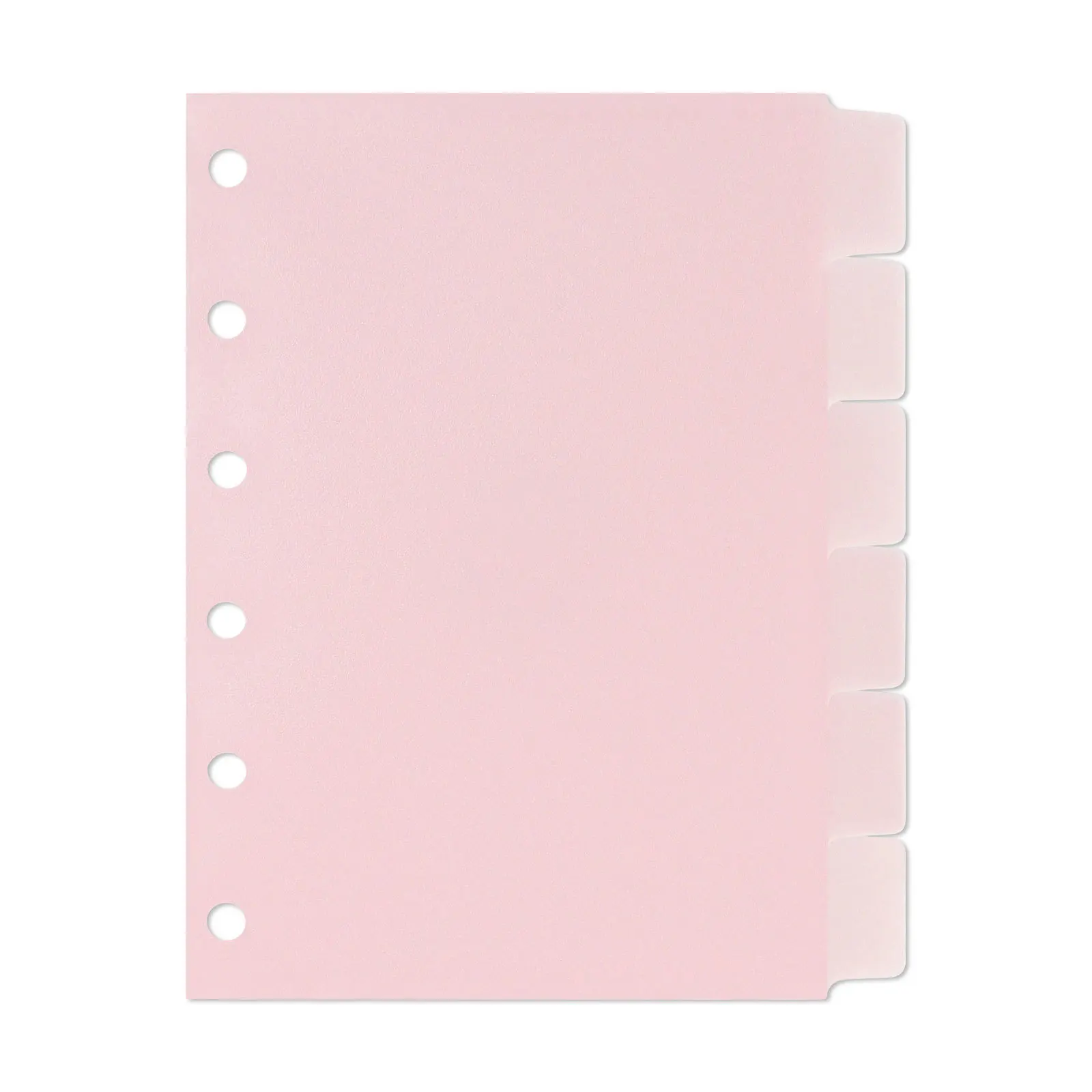 A7 5Pcs Binder Pockets Binder Zipper Folders for 6 Ring Notebook Divider Page Waterproof PVC Leaf Document Filing Bag 6