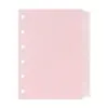 A7 5Pcs Binder Pockets Binder Zipper Folders for 6 Ring Notebook Divider Page Waterproof PVC Leaf Document Filing Bag 6
