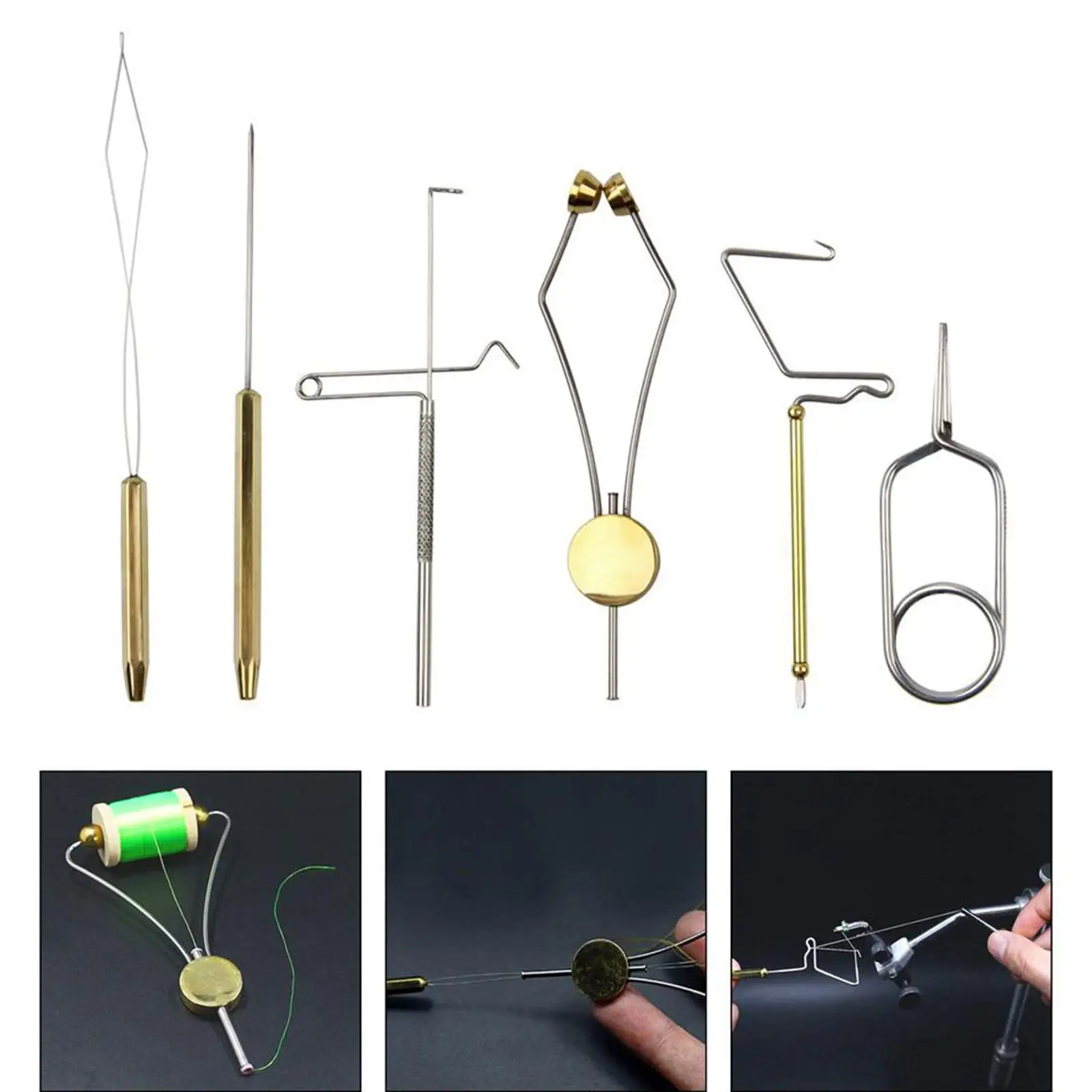 Essential Fly Tying Tools Bundle with Bodkin, Dubbing, and Hackle Plier