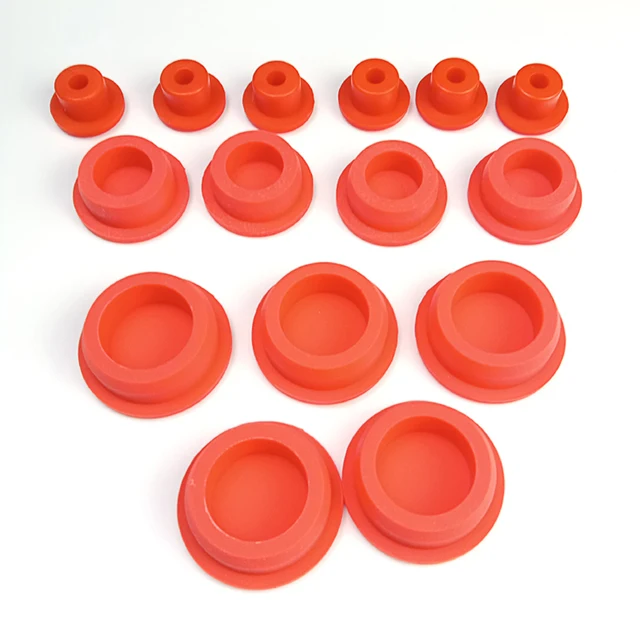 1-5PCS 13mm-31.3mm Red Silicone Rubber Cap T-type Hole Plug Cover Rubber  Stopper Sealing Plug Snap-on Gasket Seal Stopper