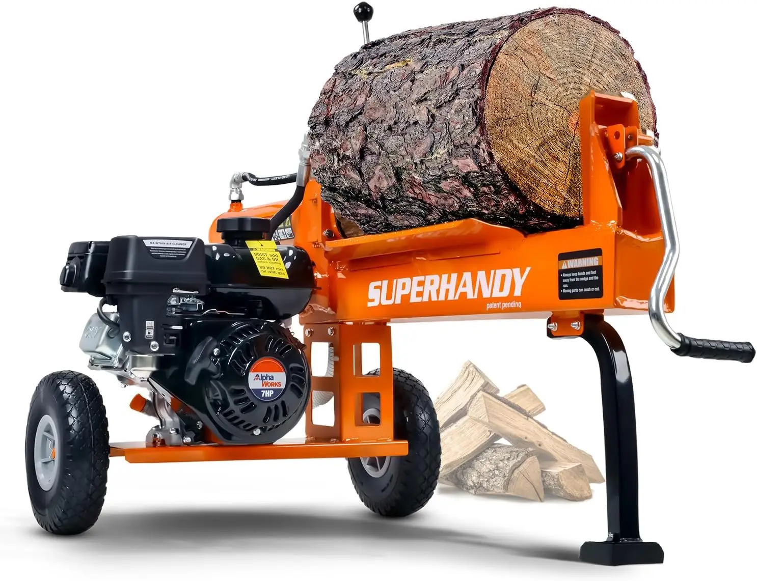 20 Ton Gas Powered 7 HP Engine Log Splitter for Fireplace Burning wood splitter