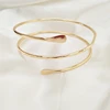 Alloy Spiral Armband Swirl Upper Arm Cuff Armlet Bangle Bracelet Egyptian Costume Accessory for Women Gold Silver Color 3