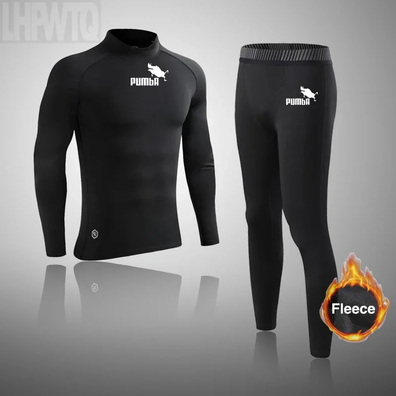 Men Bottom Fleece Warm Skiing Underwear Set Winter Sports Quick Dry Ski Thermal Underwear Clothing Sportswear thermal underwear set