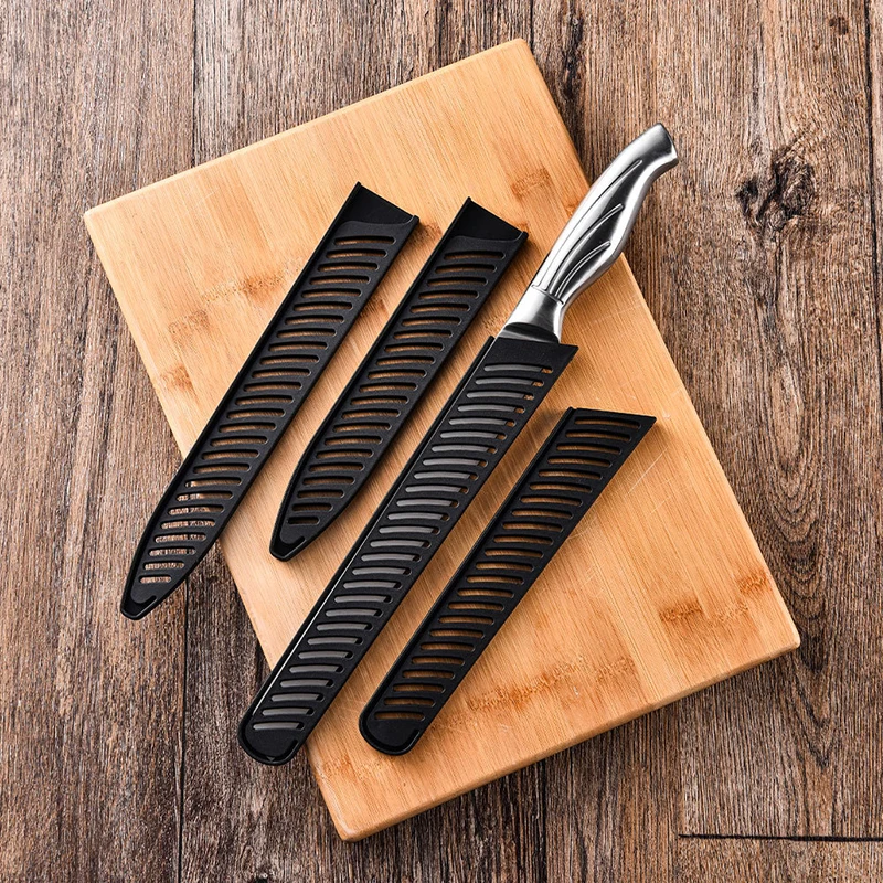 33 Styles Multisize Non-toxic Food Safe Kitchen Knife Covers Black BPA-free Universal Protect Blade Sheath Edge Guards Case