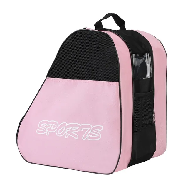 Sac De Transport Pour Patins à Roulettes Inheming - 40x40x29 Cm - Poches Latérales, Aéré - Idéal Roller, Skate - Bleu/Jaune