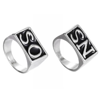 2 pz Sons of Anarchy TV SOA Cosplay SONS Anelli Argento Mayans MC Steampunk Rock Anelli Uomini Puntelli Cosplay Regali