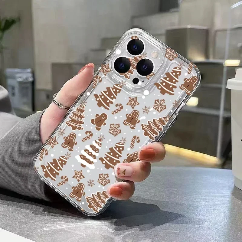 Festive Snowman Tree Shockproof Phone Case - Christmas Edition