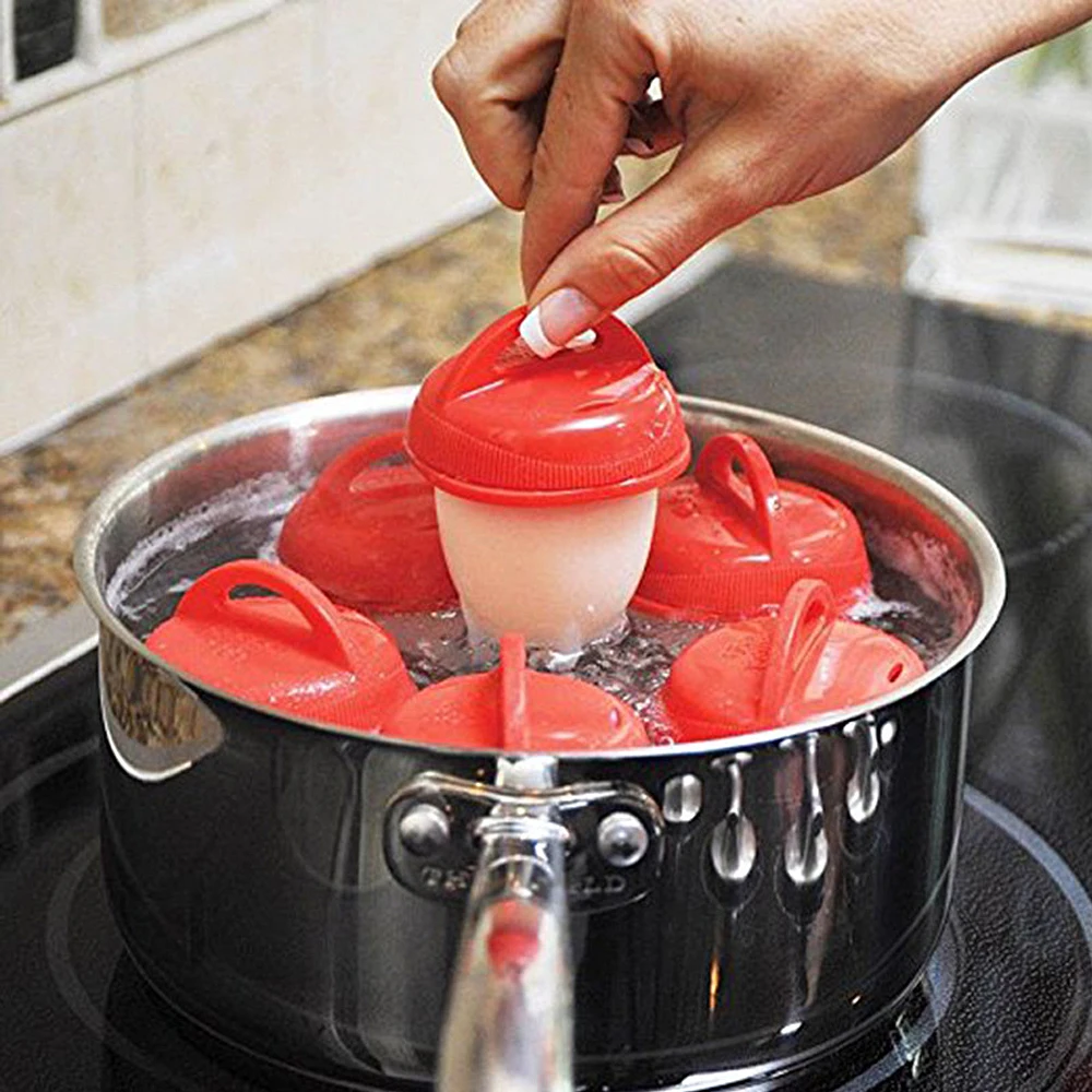 Egg poacher 3pcs Silicone egg poacher Non-stick Boiled eggs cup Kitchen egg cooker Poachers Steamed egglettes Cooking accessories