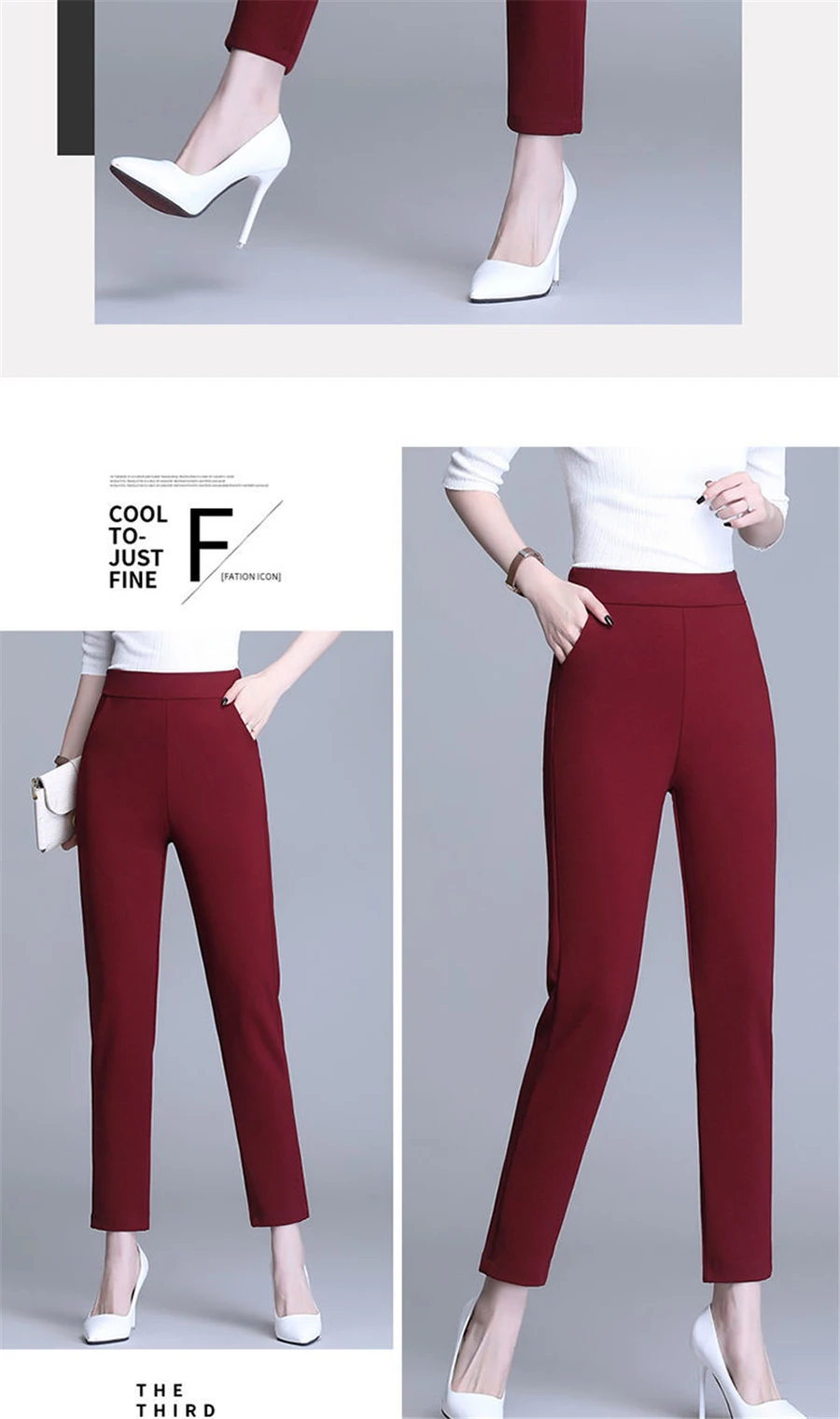 Women High Waist Suit Pants Spring Autumn Elastic Harem Pants Large Size Korean Fashion Casual Trousers Spring Autumn Leggings white pants