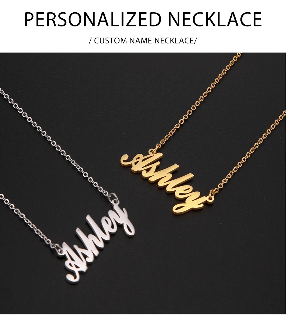 Lemegeton Benutzerdefinierte Namenskette, personalisierte arabische Namensketten für Frauen, Edelstahl-Schmuck, Mama-Geschenke – Detail 5