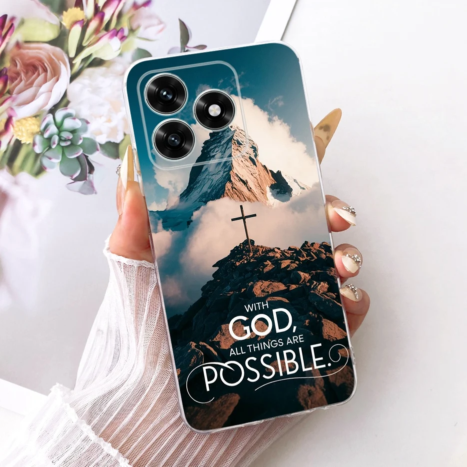 Cute Cat Luxury Painted Clear Silicone Soft Slim Phone Case Cover
