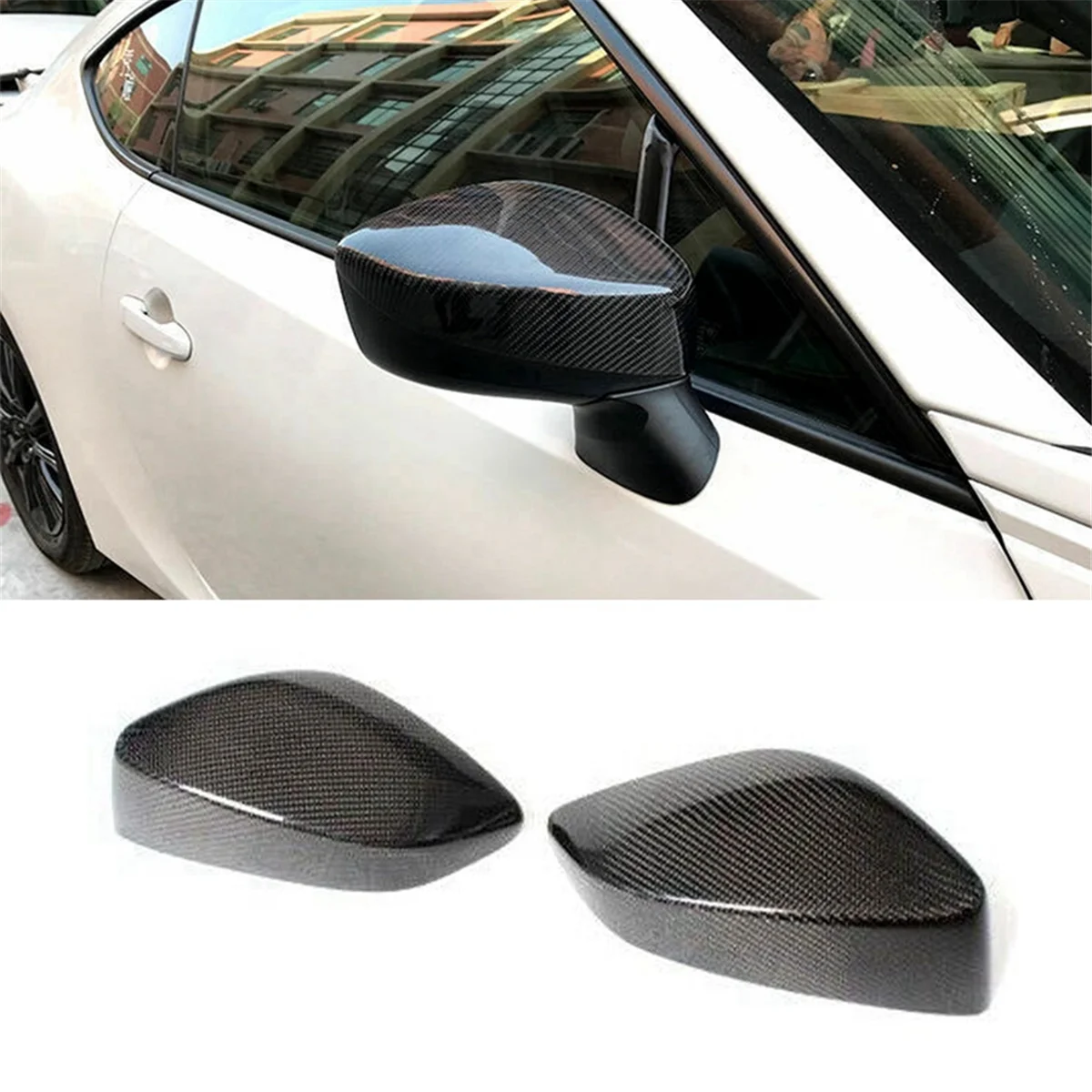 

For Toyota GT86 Subaru BRZ Scion FR-S2 2013-2020 Real Carbon Fiber Rearview Mirror Cover Add on
