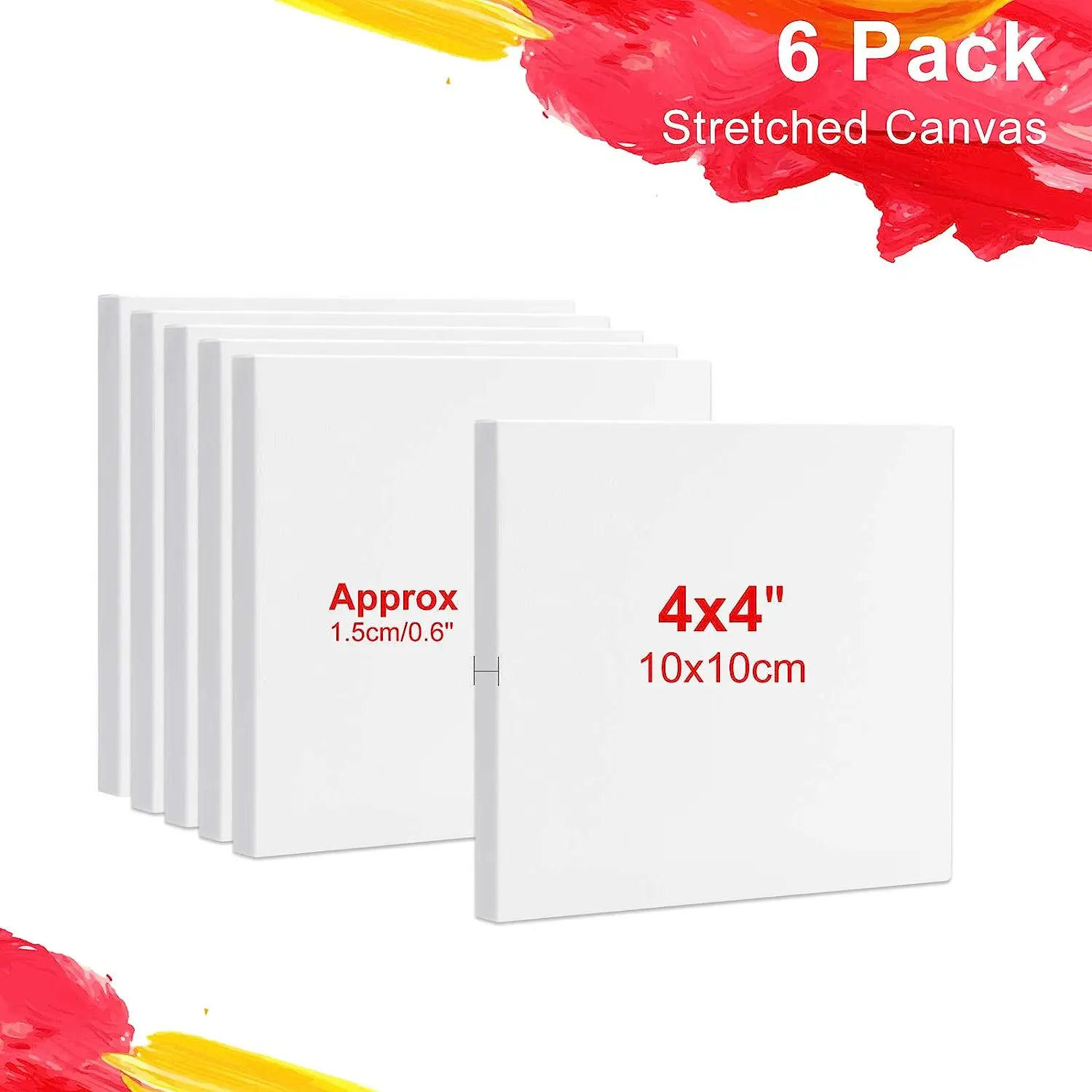 10Pcs/Set White Blank Art Boards Mini Stretched Artist Canvas Art Board  Acrylic Oil Paint Wood Cotton for Artwork Painting - AliExpress