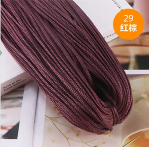 200M 3mm Color Nylon Cord Thread Crochet Hollow Line Macrame DIY Hand-Woven Bracelet Braided Handicrafts/Shoes 