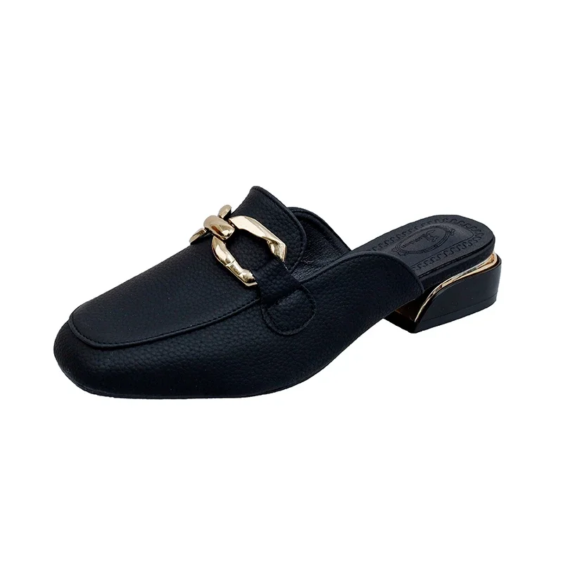 Spring Summer Women Mules Shoes Brand Slippers Fashion Round Toe